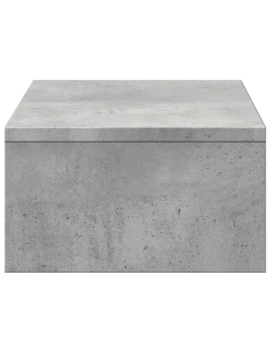 Stojan na monitor se zásuvkami betonově šedý 50 x 27 x 15 cm