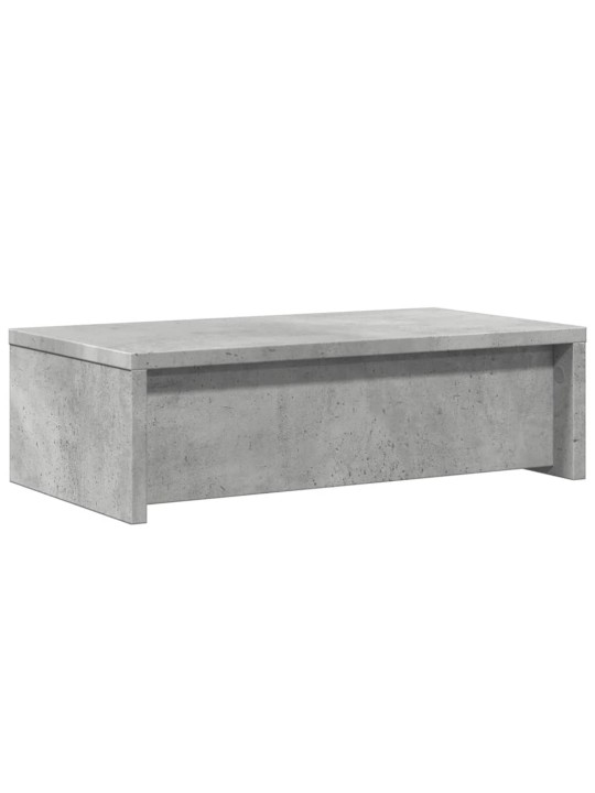 Stojan na monitor se zásuvkami betonově šedý 50 x 27 x 15 cm