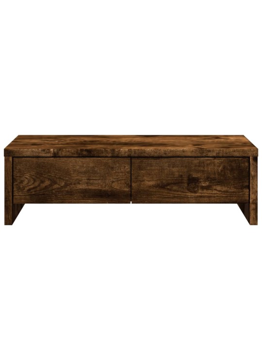 Stojan na monitor se zásuvkami kouřový dub 50x27x15 cm kompozit