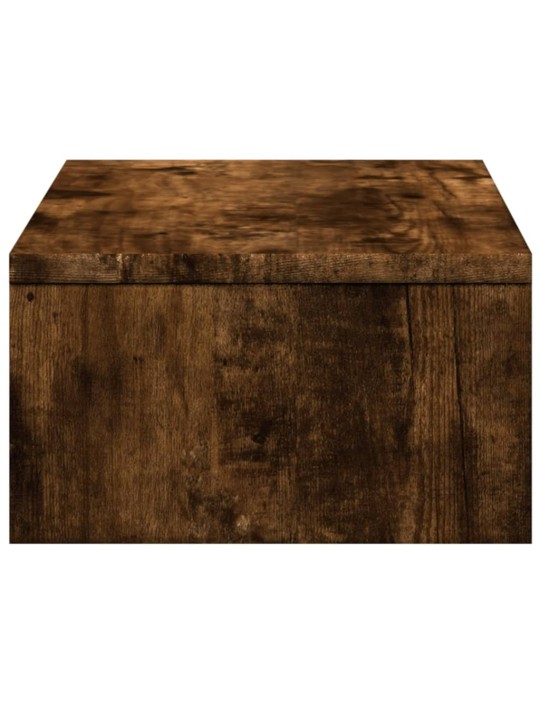 Stojan na monitor se zásuvkami kouřový dub 50x27x15 cm kompozit