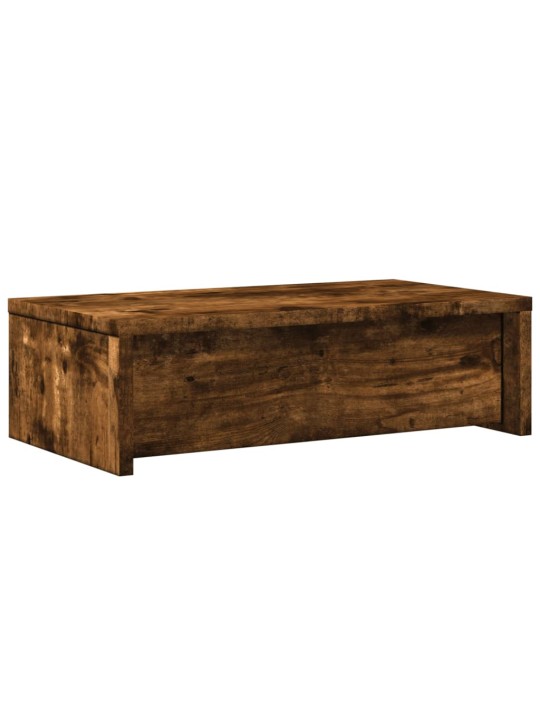 Stojan na monitor se zásuvkami kouřový dub 50x27x15 cm kompozit