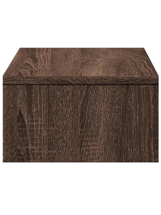 Stojan na monitor se zásuvkami hnědý dub 50x27x15 cm kompozit