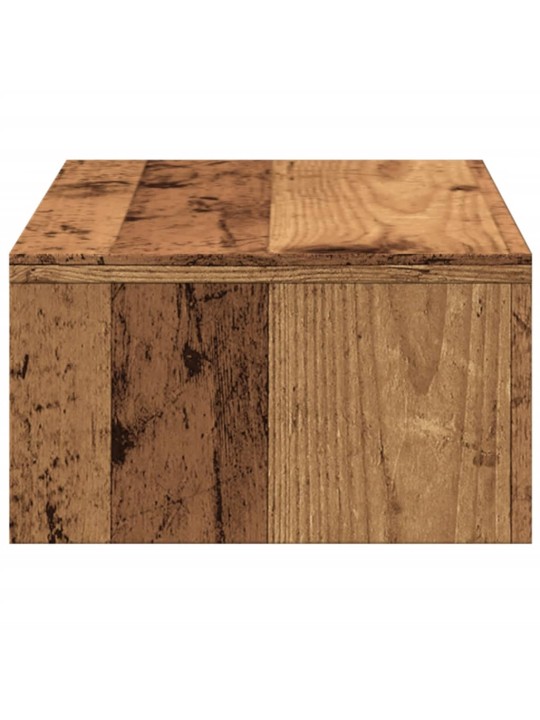 Stojan na monitor se zásuvkami old wood 50x27x15 cm kompozit