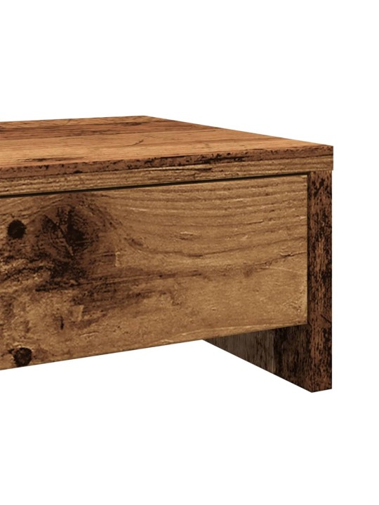 Stojan na monitor se zásuvkami old wood 50x27x15 cm kompozit