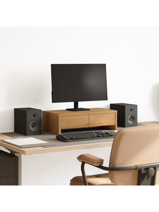Stojan na monitor se zásuvkami dub artisan 50x27x15 cm kompozit