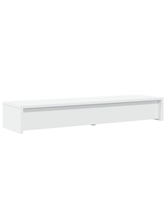 Stojan na monitor se zásuvkami bílý 100x27x15 cm kompozit