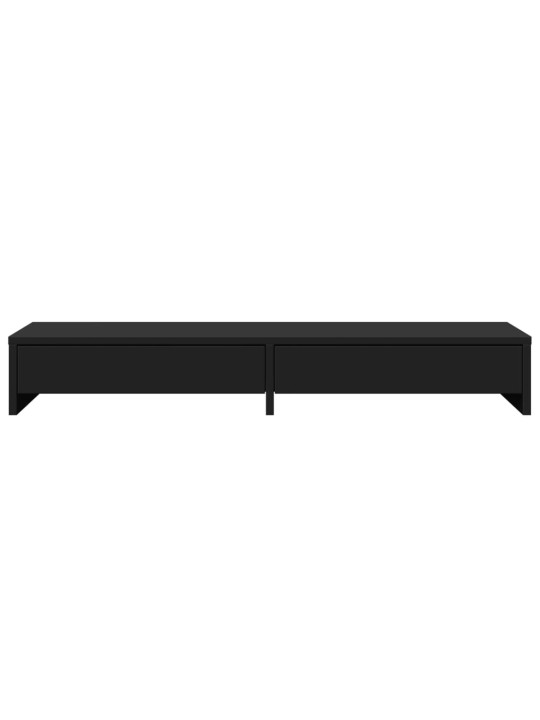 Stojan na monitor se zásuvkami černý 100x27x15 cm kompozit