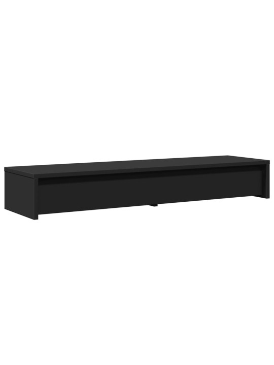Stojan na monitor se zásuvkami černý 100x27x15 cm kompozit