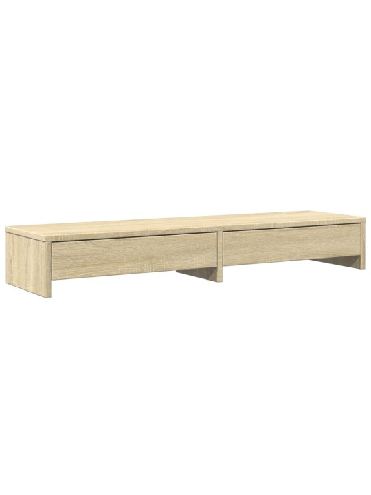 Stojan na monitor se zásuvkami dub sonoma 100x27x15 cm kompozit