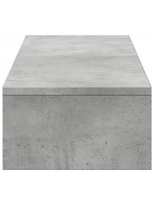 Stojan na monitor se zásuvkami betonově šedý 100 x 27 x 15 cm