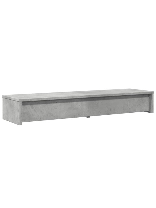 Stojan na monitor se zásuvkami betonově šedý 100 x 27 x 15 cm