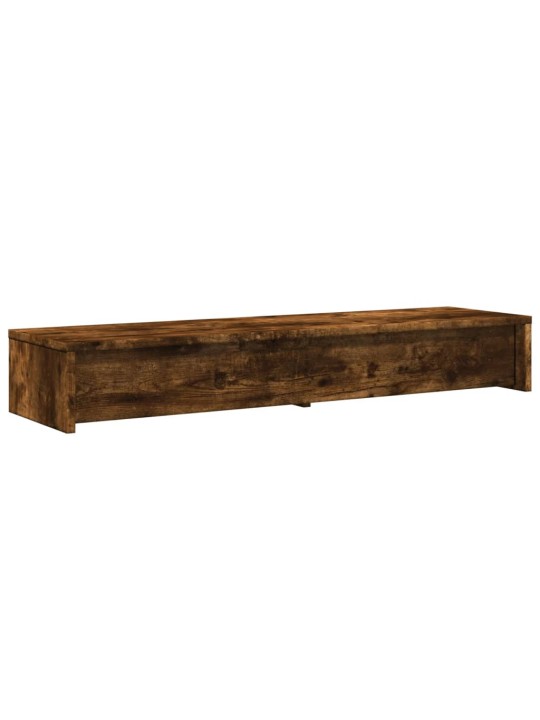 Stojan na monitor se zásuvkami kouřový dub 100x27x15cm kompozit