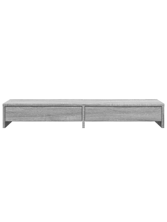 Stojan na monitor se zásuvkami šedý sonoma 100x27x15cm kompozit