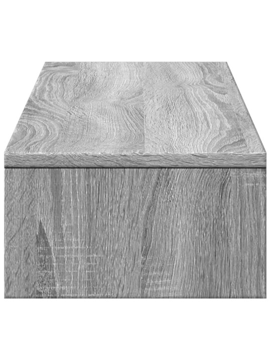 Stojan na monitor se zásuvkami šedý sonoma 100x27x15cm kompozit