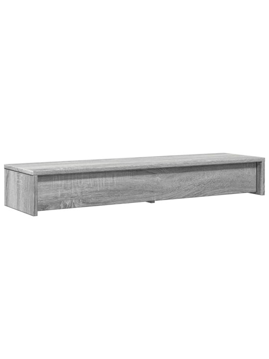 Stojan na monitor se zásuvkami šedý sonoma 100x27x15cm kompozit