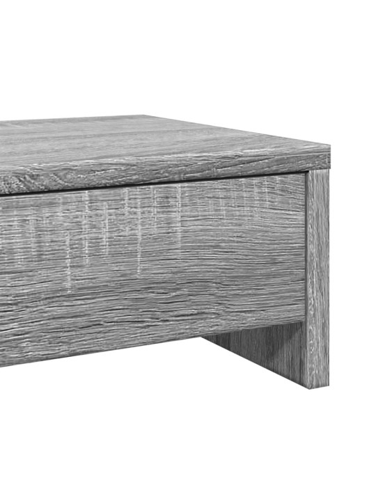 Stojan na monitor se zásuvkami šedý sonoma 100x27x15cm kompozit