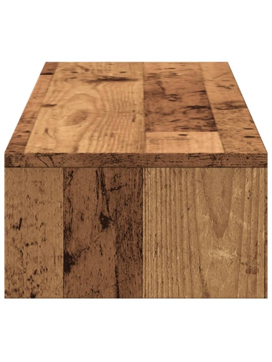 Stojan na monitor se zásuvkami old wood 100x27x15 cm kompozit