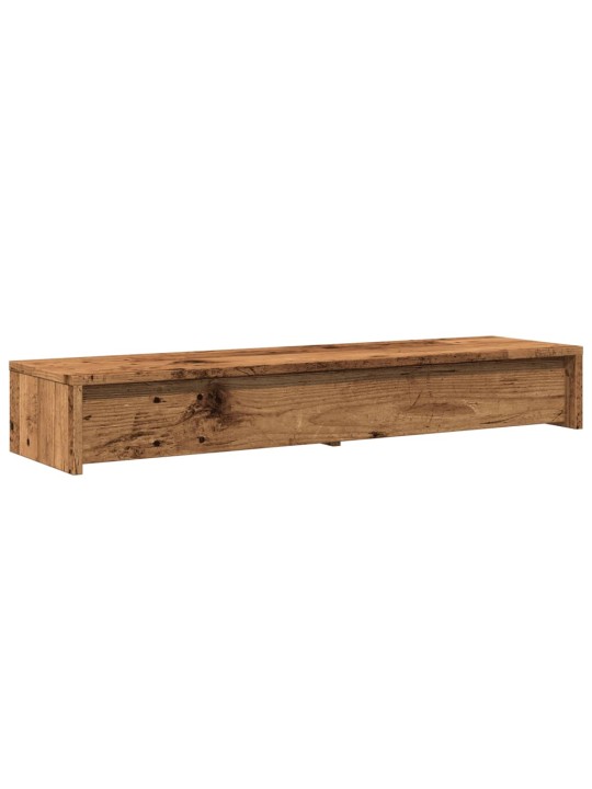 Stojan na monitor se zásuvkami old wood 100x27x15 cm kompozit