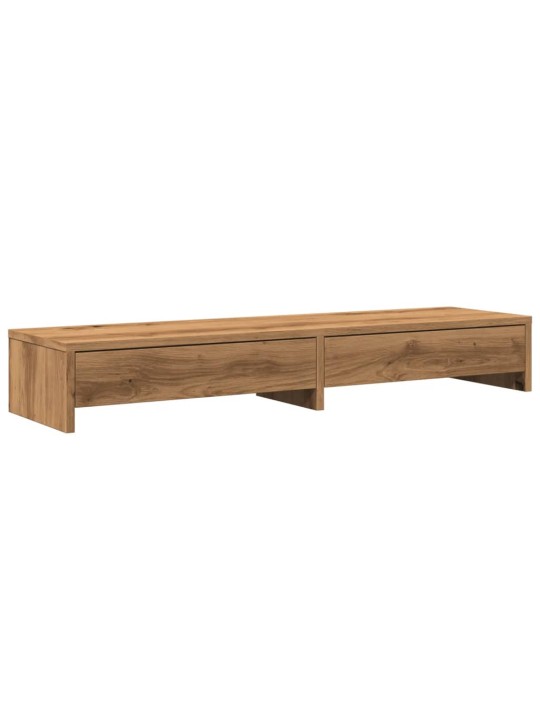 Stojan na monitor se zásuvkami dub artisan 100x27x15cm kompozit
