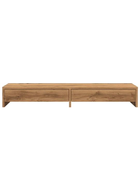 Stojan na monitor se zásuvkami dub artisan 100x27x15cm kompozit