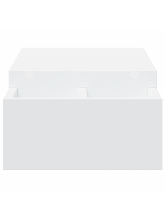 Stojan na monitor s úložným prostorem bílý 70x27x15 cm kompozit