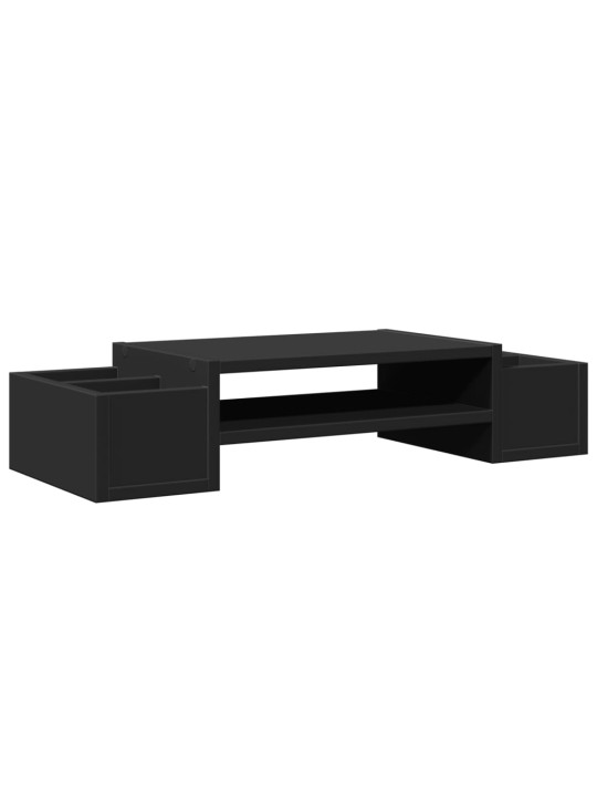 Stojan na monitor s úložným prostorem černý 70x27x15cm kompozit