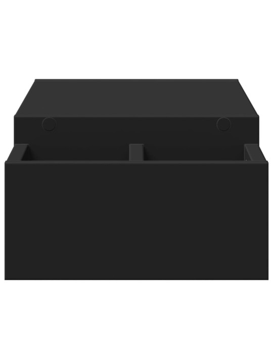 Stojan na monitor s úložným prostorem černý 70x27x15cm kompozit