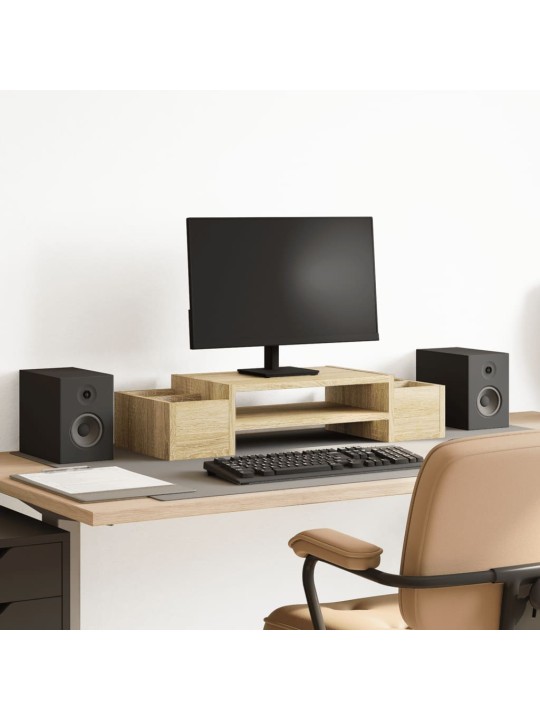 Stojan na monitor s úložným prostorem dub sonoma 70x27x15 cm