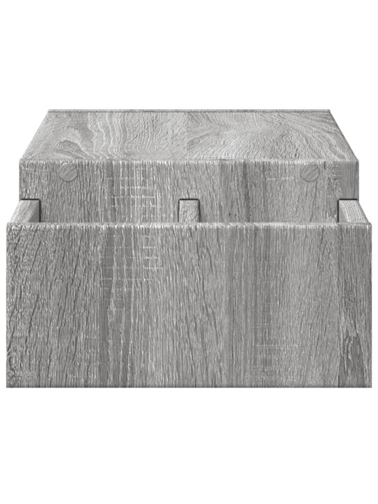 Stojan na monitor s úložným prostorem šedý sonoma 70x27x15 cm