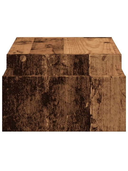 Stojan na monitor s úložným prostorem old wood 70x27x15 cm