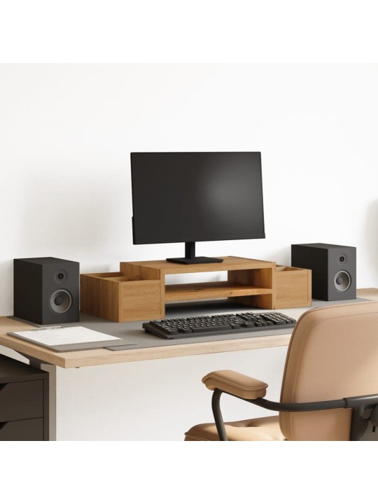 Stojan na monitor s úložným prostorem dub artisan 70x27x15 cm