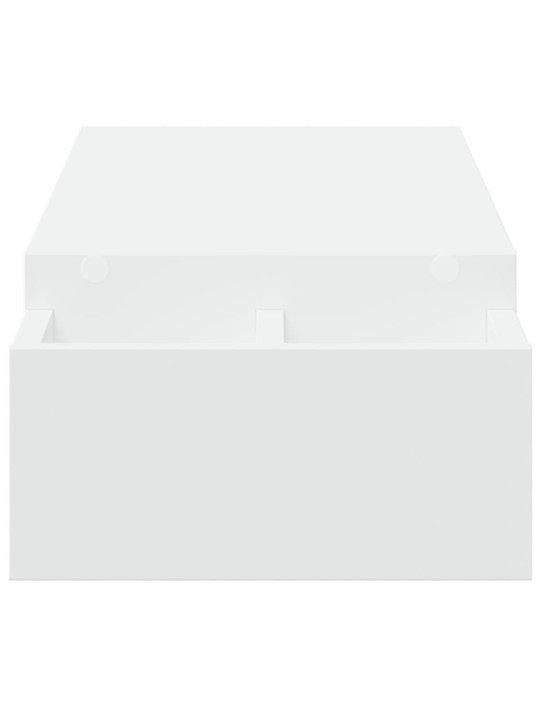 Stojan na monitor s úložným prostorem bílý 100x27x15cm kompozit