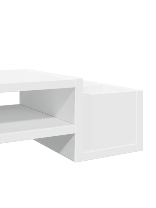 Stojan na monitor s úložným prostorem bílý 100x27x15cm kompozit