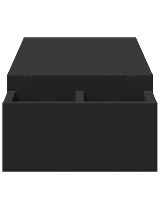 Stojan na monitor s úložným prostorem černý 100 x 27 x 15 cm