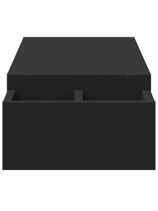 Stojan na monitor s úložným prostorem černý 100 x 27 x 15 cm
