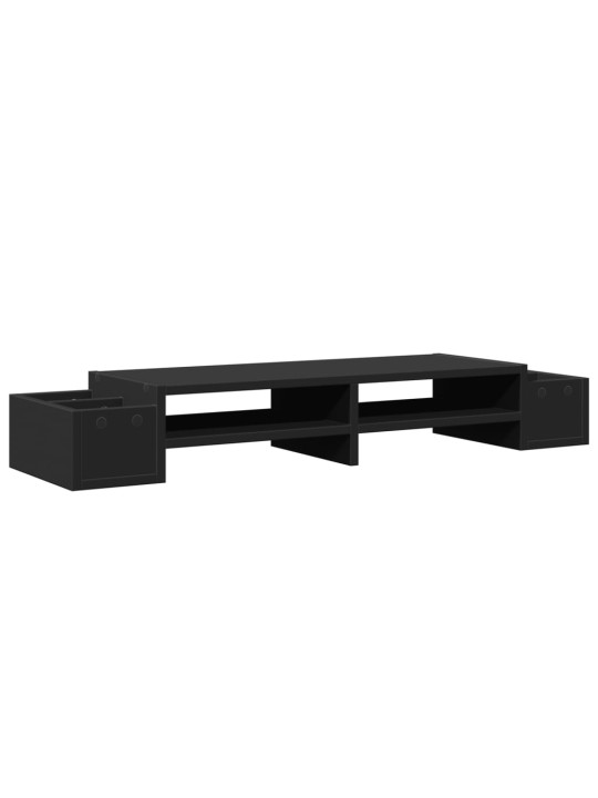 Stojan na monitor s úložným prostorem černý 100 x 27 x 15 cm