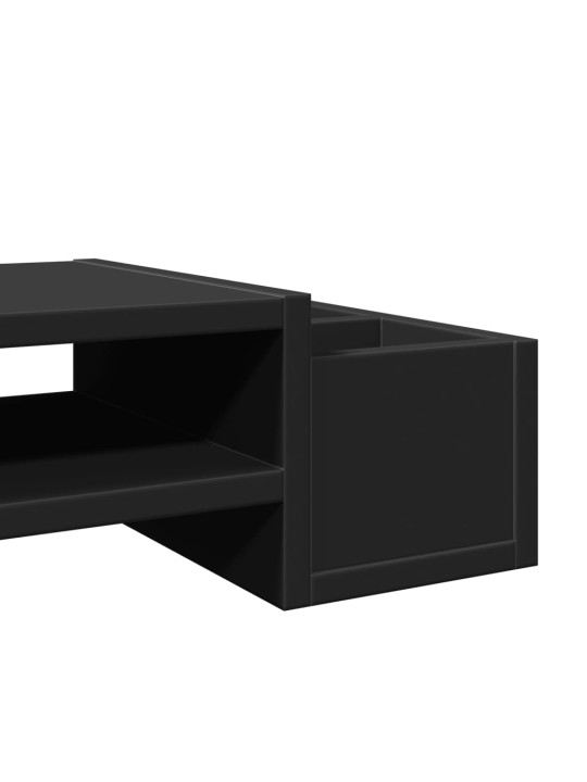 Stojan na monitor s úložným prostorem černý 100 x 27 x 15 cm