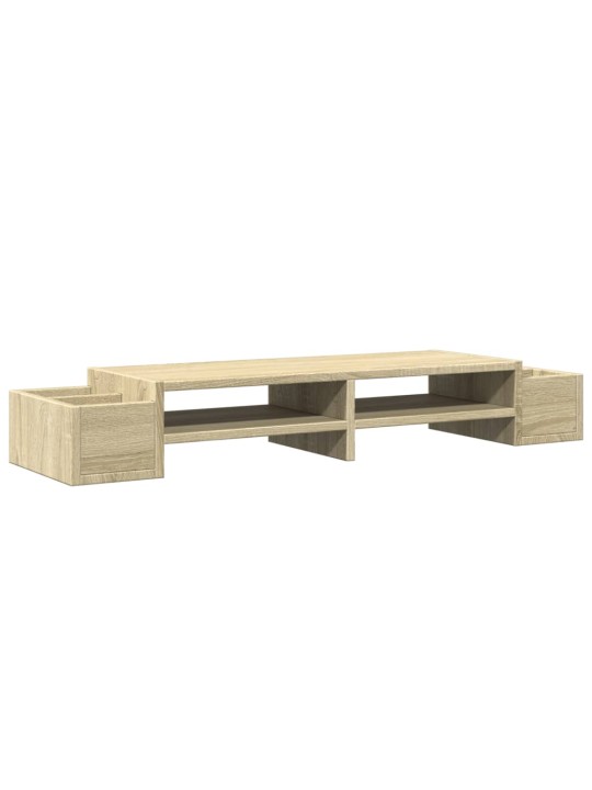 Stojan na monitor s úložným prostorem dub sonoma 100x27x15 cm