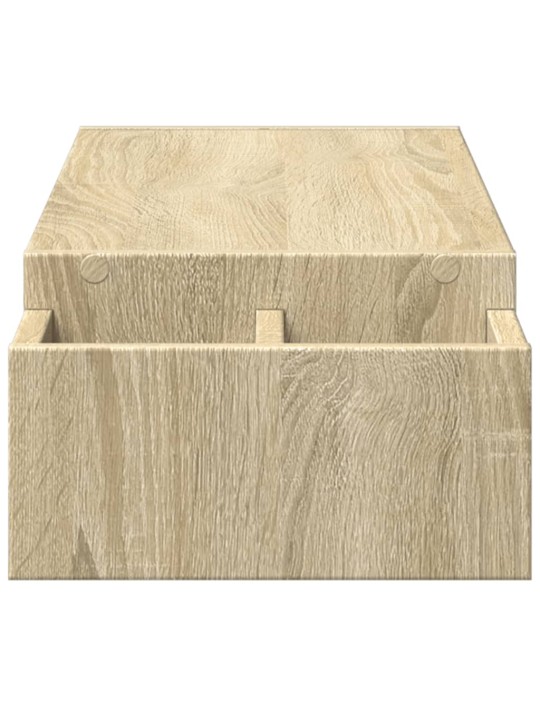 Stojan na monitor s úložným prostorem dub sonoma 100x27x15 cm