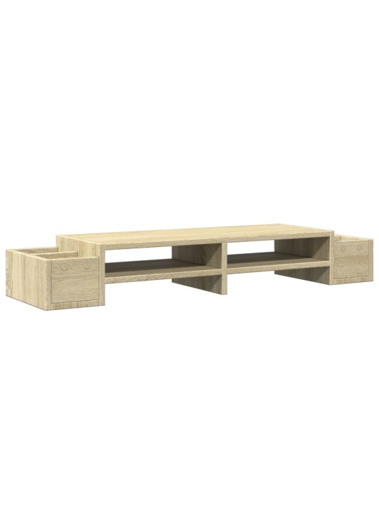 Stojan na monitor s úložným prostorem dub sonoma 100x27x15 cm