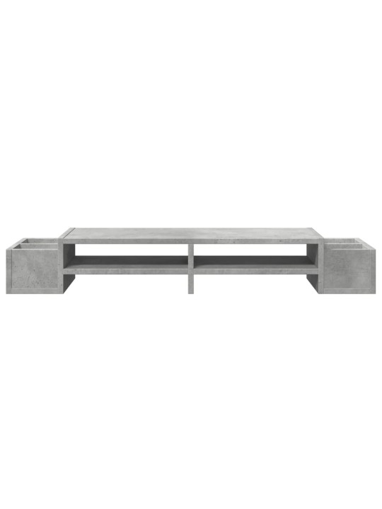 Stojan na monitor s úložným prostorem betonově šedý 100x27x15cm