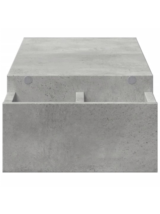 Stojan na monitor s úložným prostorem betonově šedý 100x27x15cm