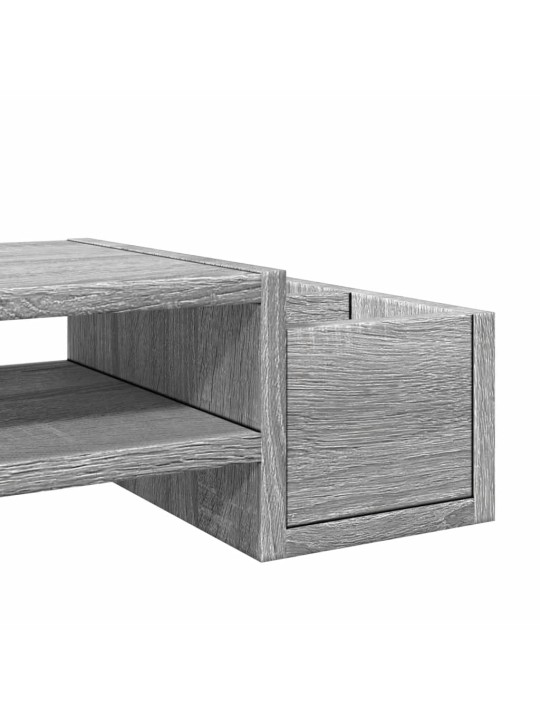 Stojan na monitor s úložným prostorem šedý sonoma 100x27x15 cm