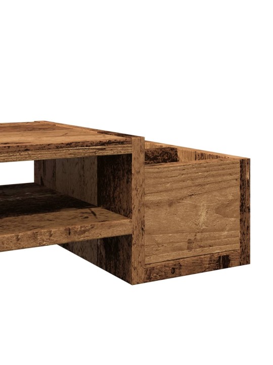 Stojan na monitor s úložným prostorem old wood 100 x 27 x 15 cm