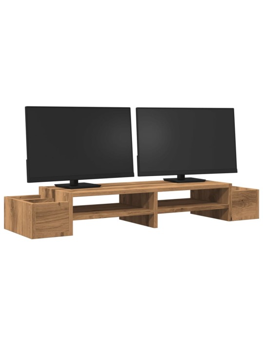 Stojan na monitor s úložným prostorem dub artisan 100x27x15 cm