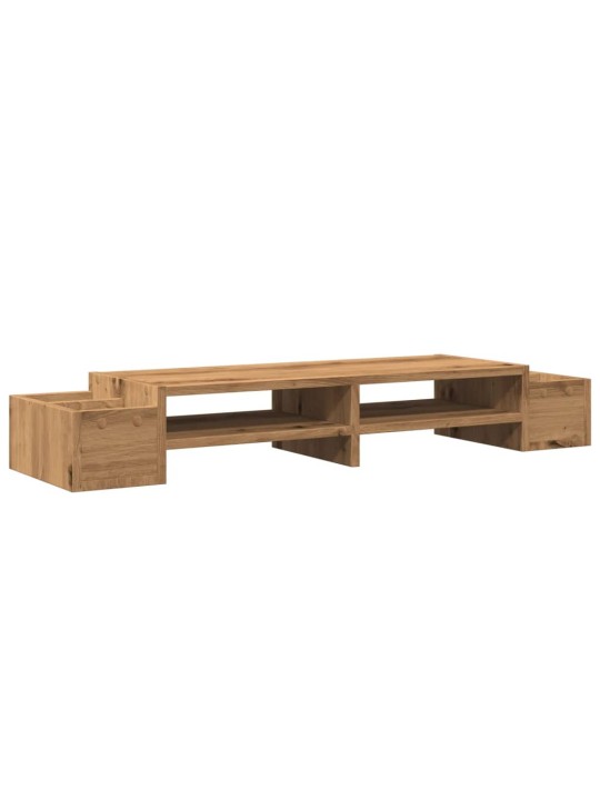 Stojan na monitor s úložným prostorem dub artisan 100x27x15 cm