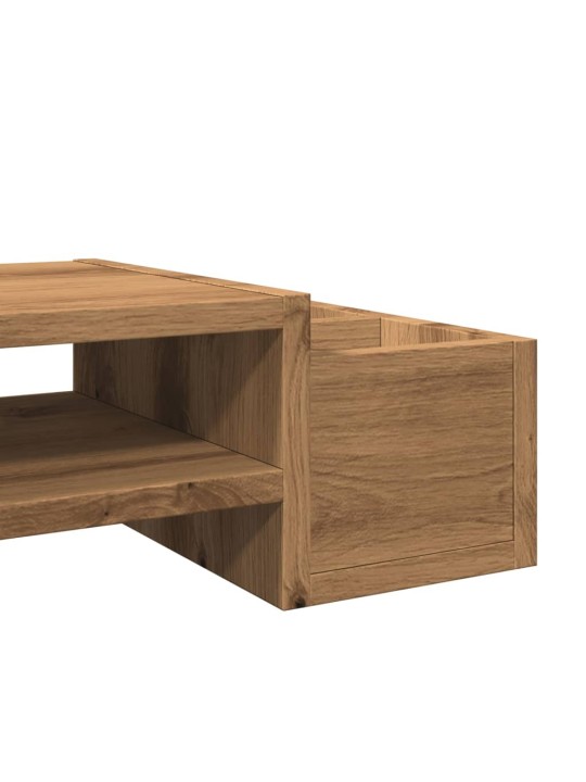 Stojan na monitor s úložným prostorem dub artisan 100x27x15 cm