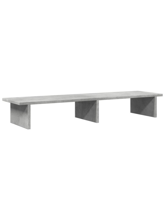 Stojan na monitor betonově šedý 100x27x15 cm kompozitní dřevo