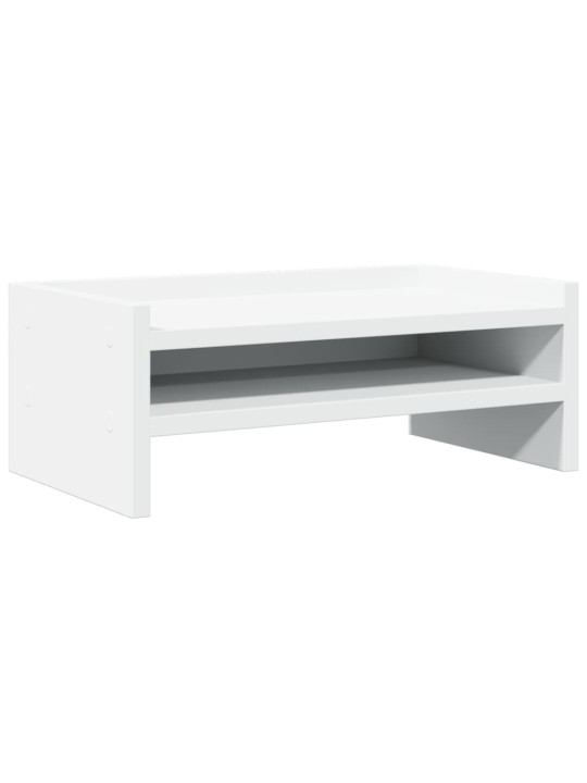 Stojan na monitor bílý 42 x 24 x 16 cm kompozitní dřevo