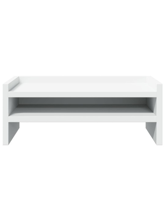 Stojan na monitor bílý 42 x 24 x 16 cm kompozitní dřevo